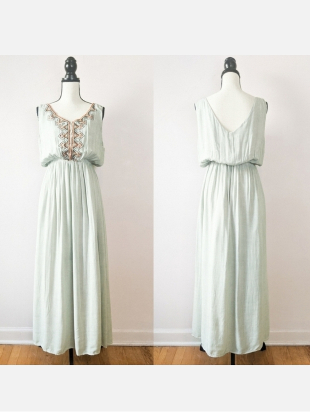 NWT POL Embroidered Maxi Dress, Size Large